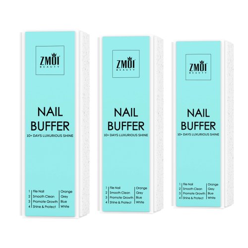ZMOI Pro Nail Buffer Block – 3 Pack Luxurious Shine Korean 4-Way Nail Buffing Block – Natural Shine Nails – Manicure/Pedicure Tools for Home and Salon