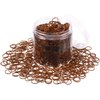 2000 Pack Mini Rubber Bands Elastic Hair Bands Soft Hair Ties with Box for Children Hair Braiding Hair Wedding Hairstyle (Dark Brown)
