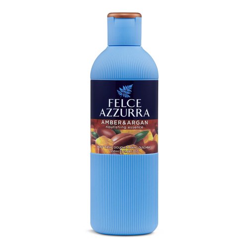 Felce Azzurra Amber And Argan - Nourishing Essence Body Wash - Rich In Essential Oils - Envelops Your Skin In A Sensual Amber And Argan Scent - Perfumed Feeling - Comfort And Satisfaction - 22 Oz