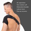 BraceAbility Shoulder Support Brace - Copper Arm Immobilizer Compression Sleeve for Torn Rotator Cuff, Labrum Tears, Bursitis, Impingement Injury Treatment, Dislocation Relief for Men and Women (S/M)