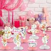 Rngmsi Flower Birthday Table Decorations - 9PCS Wildflower Birthday Party Decorations Spring Birthday Party Table Decor Supplies Floral Birthday Party Honeycomb Centerpiece Decorations for Girls Women