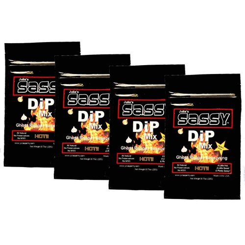 Julia's Sassy Dip Mix Ghost Pepper Pack of 4