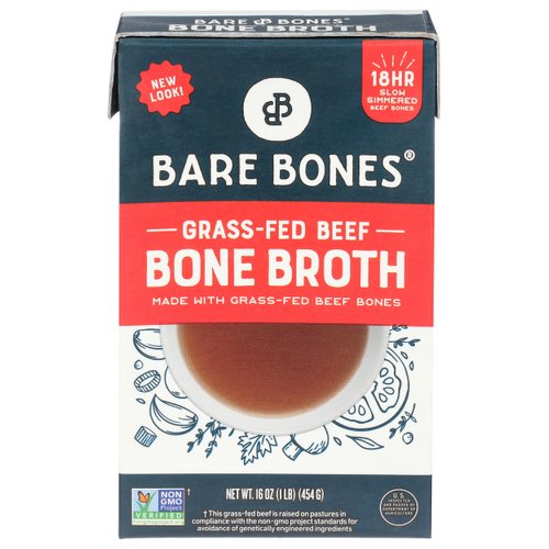 Bare Bones, Beef Bone Broth Classic, 16 Ounce