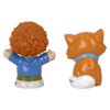 F-Price Toy Figure Pack ~ Story Starter Figure Set - HBW72 ~ Curly Red Hair Kid and Orange Cat Figures, Blue, Orange, Green