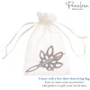 Parcelona French Fleur 3 Inches Small Tortoise Shell Chignon Hair Slider Pin Thru Bun Cover Cap Ponytail Holder Hair Updo with Stick