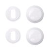 Toilet Bolts Caps (0.83" Height, Almond), 4Packs Universal Toilet Floor Caps with Extra Washers for Easy Installation, Toilet Bolt Covers, Round Plastic Push-On Toilet Bowl Bolt Caps Covers