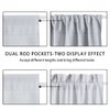 PANOVOUS French Door Curtain for Small Window Rod Pocket Blackout Curtain for French Doors 25x40 Single Curtain Panel, Greyish White