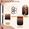Qianyu 10 Pcs No Damage Braided Hair Ties Thick-Hair Elastic Hair Ties Elastic Ponytail Holders No Crease No-Metal Hair Ties Soft Rubber Bands Braided Curly Hair Bands for Women Girls