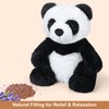 SuzziPals Warmable Panda Stuffed Animals, Microwave Heating Pads for Cramps, Anxiety & Stress Relief, Cuddly Panda Plushies with Lavender Scent, Heatable & Coolable Stuffed Panda Bear, Panda Gifts