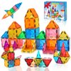 Mruikeny Magnetic Tiles Kids Toys, Magnetic Tiles for Kids Ages 3-5 5-7 Years Old, 3D Magnetic Building Blocks STEM Learning Construction Toys for Boys Girls