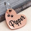 Ultra Joys Dog Tag, Custom Dog Tag, Personalized Pet ID Tag Brushed Stainless Steel Heart Dog Tag Rose Gold Small