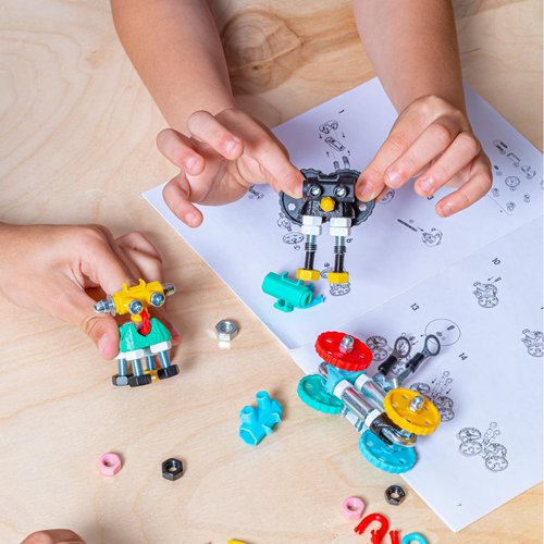 The Off Bits Stem Building Toys, Educational Build Your Own Robot Toy for Kids Age 6 7 8 9+ Year Old Boys and Girls, Animal Stem Toys Engineering Kit, Construction Toys Steam Gift - Penguin