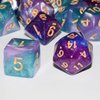 DND Dice 2 X 7Sets, 14Pieces Glitter Sparkle Cosmic Mixed Polyhedral DND Dice for RPG MTG Table Game Dice