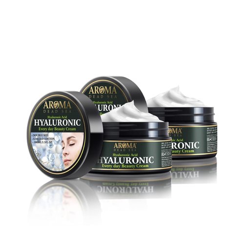 AROMA DEAD SEA Hyaluronic Acid Face Cream - Anti Aging Cream, Day &amp; Night Facial Moisturizer for ...
