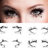 4 PCS Halloween Eye Shadow Stickers Temporary Tattoo, Spider Web Skull Bat Eyeliner Decals Ghost Face Makeup Stickers Tools for Women Girls Waterproof Fake Tattoo Eye Art