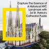 CubicFun 3D Puzzles for Adults St. Patrick's Cathedral Model Kits, New York Architecture Puzzles for Adults Desk Building Toys for Kids Ages 8+, 117 Pieces with Booklet Xmas Gifts