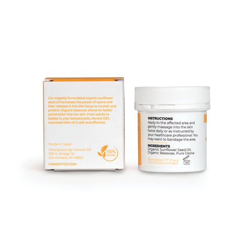 Honest O3 Ozonated Sunflower Oil | Ozone Infused Sunflower Oil | Nourishes, Softens, Cleanses, Moisturizes & Protects Skin | Moisturizing & Cleansing Skin Care | 3.38 Ounces