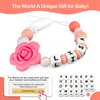 Personalized Pacifier Clip with Name for Baby, Customized Pacifier Clip Fits All Pacifiers, Pink