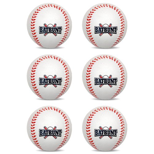 BATBUNT 6 Pcs Soft Baseballs, Foam Baseballs for Players Softball Foam Training Balls, Balls for Practice, Baseball Balls, (White)