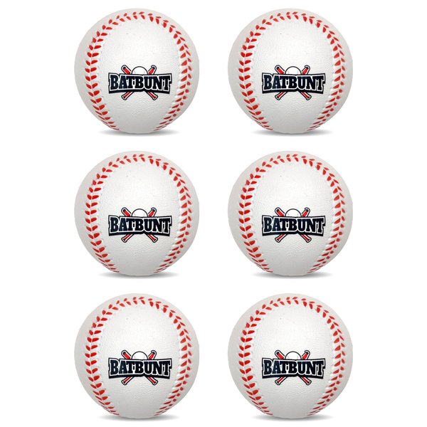 BATBUNT 6 Pcs Soft Baseballs, Foam Baseballs for Players Softball Foam Training Balls, Balls for Practice, Baseball Balls, (White)