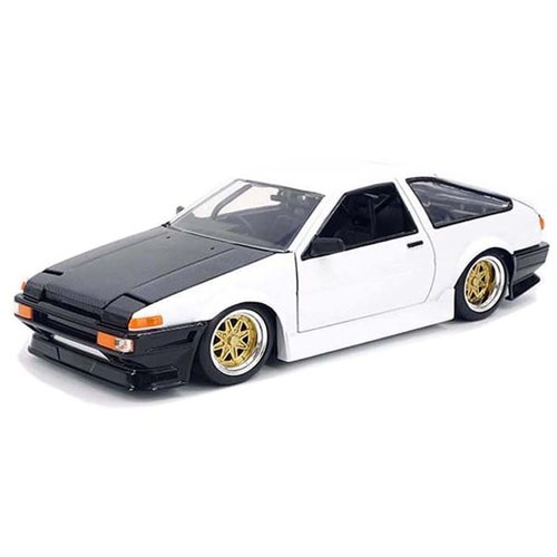 1986 (AE 86) RHD (Right Hand Drive) White with Black Hood Tuners Series 1/24 Diecast Model Car by Jada 35956