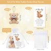 Zhanmai Set of 12 Mini Plush Bears Gift Little Pocket Bear for Kids Inspirational Bear Hug Gift Card Organza Bags for First Day of School Back to School Graduation Party Favors(Lovely Style, 8 cm)
