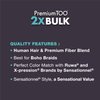 Sensationnel PremToo bulk hair braiding – 2x water wave bulk human hair blend with for boho, knotless box or loose wave hair styles- HB Prem too 2x water wave bulk 1 pack (18 inch, 1B OFFBLACK)