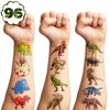 Dinosaur Temporary Tattoos Birthday Themed Party Supplies Decorations Favors 8 Sheets 96PCS Decor Cute Stickers Tattoos for Class School Prizes Gift for Kids Boys Girls Carnival Christmas Rewards