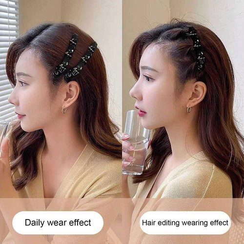2 PCS French Braider Hair Tool, Double Layers Twist Band French Braider Hair Tool, Fashion Double Layer Band Twist Plait Clip, Front Hair Clips Hairpin Headband Beauty Tool