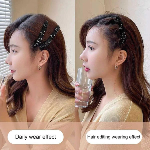 2 PCS French Braider Hair Tool, Double Layers Twist Band French Braider Hair Tool, Fashion Double Layer Band Twist Plait Clip, Front Hair Clips Hairpin Headband Beauty Tool