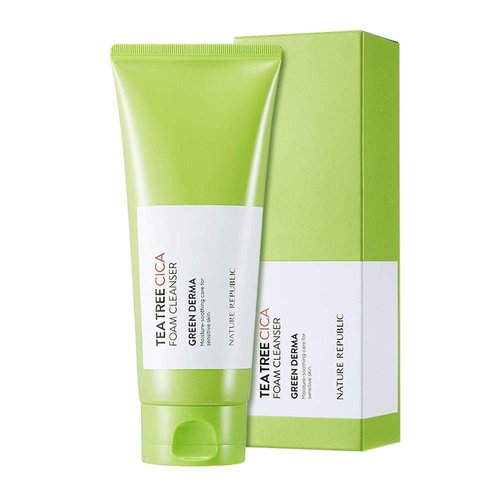 Nature Republic Green Derma Tea Tree Cica Foam Cleanser 5.07 fl. oz. / 150ml