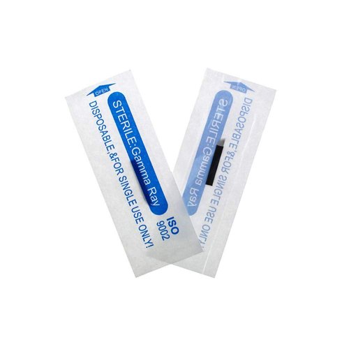 50PCS Black U Shape U18 Eyebrow Tattoo Needles Permanent Makeup Manual Microblading 18 Pins 0.18mm Finest Needles Disposable Sterilized (U18)