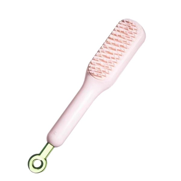 JLEivvi 1 Pcs Cleaning Hair Brush Anti Self Static Hair Comb Soft Hair Comb Massage Comb Easy Clean Hair Brush for All Hair Types(Pink)