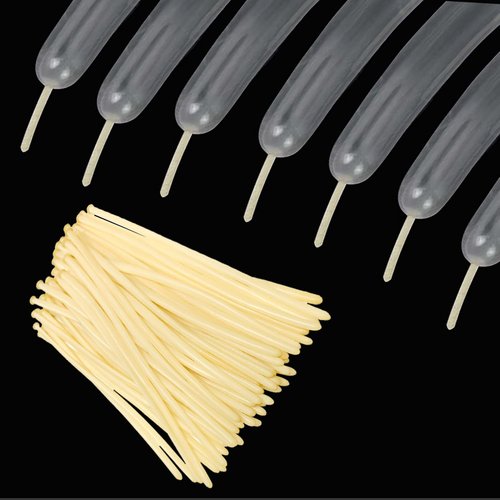 260Q Balloons Clear Long Balloons 100 Pack Twisting Animal Balloons Thickening Latex Transparent Modeling Long Magic Balloons for Animal Model Weddings Birthdays Festival Party Decorations