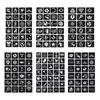 7Sheets Multi-Pattern Henna Tattoo Kit Stencils,Temporary Reusable Unisex Tattoo Sets Indian Arabian Temporary Tattoo Templates Kit for Body Art Paint Use Safety Body Decoration
