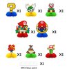 8Pcs Birthday Party Supplies for Mario,Super Brother Honeycomb Centerpieces,Super Brother Theme 3D Table Decorations