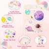 ANGOLIO Pink Outer Space Party Bags - 50Pcs Back to School Candy Treat Bags Outer Space Planets Solar System Theme Party Favors Decor Snack Bags Summer Supplies for Kids Birthday Party Baby Shower