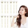 12PCS Pearls Hair Bobby Pins, Alloy Pearl Hair Clips, 3 Sizes Pearl Hair Barrettes, Wedding Pearl Hair Pins, Bridal Pearl Hair Accessories for Women Daily Use