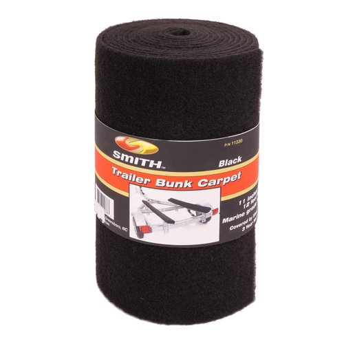 CE Smith Trailer Roll Carpet, Black, 11" x 12'- Replacement Parts and Accessories for your Ski Boat, Fishing Boat or Sailboat Trailer