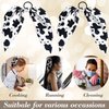 Isslly 2pcs Cow Print Hair Band, Cow Ears Headband, Rabbit Bunny Ear Bow, Cow Headband, Cow Print Band, Hair Tie for Women - White