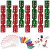 LASGU Christmas Party Table Favors Set, 8 Pack No-Snap Game Table Favor with Party Hat Joke & Prizes Gifts Inside, Christmas Party Games for Winter Xmas Holiday Dinner Traditions