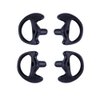 AIRSN Replacement Earmold Earbud Earplug for Motorola Kenwood Two-Way Radio Air Acoustic Coil Tube Audio Kits (Black, 2 Pair-Medium)