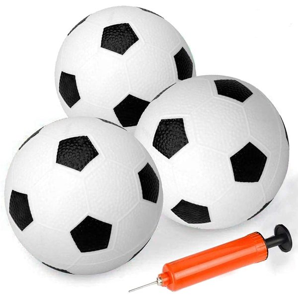 Anzmtosn Mini Soft Toddler Soccer Ball, 3 Pack 6" Little Soccer Balls for Toddlers & Babies, Baby Soccer Balls Pair Bulk Perfectly with Toddler Soccer Goal Toys, Beach Balls, Pool Balls with Air Pump