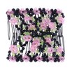 LALAFINA 3pcs Hair Combs Double Side Combs Clip Double Row Hair Comb Beaded Pink Flower Shape Headband