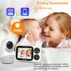 VTimes Video Baby Monitor with Camera and Audio, 3.2" IPS Screen Baby Camera Monitor No WiFi Night Vision VOX Mode Pan-Tilt-Zoom Temperature Display 2 Way Audio Lullaby Feeding Alarm and 1000ft Range