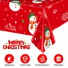 3 Pcs Christmas Tablecloth - Snowman Christmas Table cover, Disposable Plastic Rectangle Xmas Snowman Snowflakes Party Table cloths for Christmas Table Decorations and Party Supplies, 54 x 108 Inch