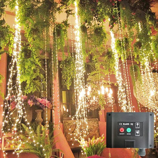 220 LED Solar Firefly Bunch Lights, 8 Flashing Modes, Fairy Copper Wire Waterproof String Lights, Decorative Vine Solar Watering Can Lights, Outdoor Garden Tent Christmas Decor (Warm White)