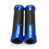 R QIANKONG 7/8" 22mm Motorcycle Handlebar Grips Compatible with GSXR 125 250 300 600 750 1000 GSX-R CNC Aluminum Rubber Handle Grips Motorcycle Fits(Blue)