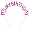 ACO-UINT Hot Pink Birthday Crown for Girls, Cute It's My Birthday Headband Birthday Tiara for Women, Happy Birthday Headband Pink Birthday Decorations Gifts for Women