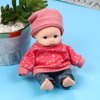 ONEST 2 Sets 5 Inch Dolls Cute Baby Dolls Include 2 Pieces Baby Mini Dolls, 2 Sets Handmade Doll Clothes